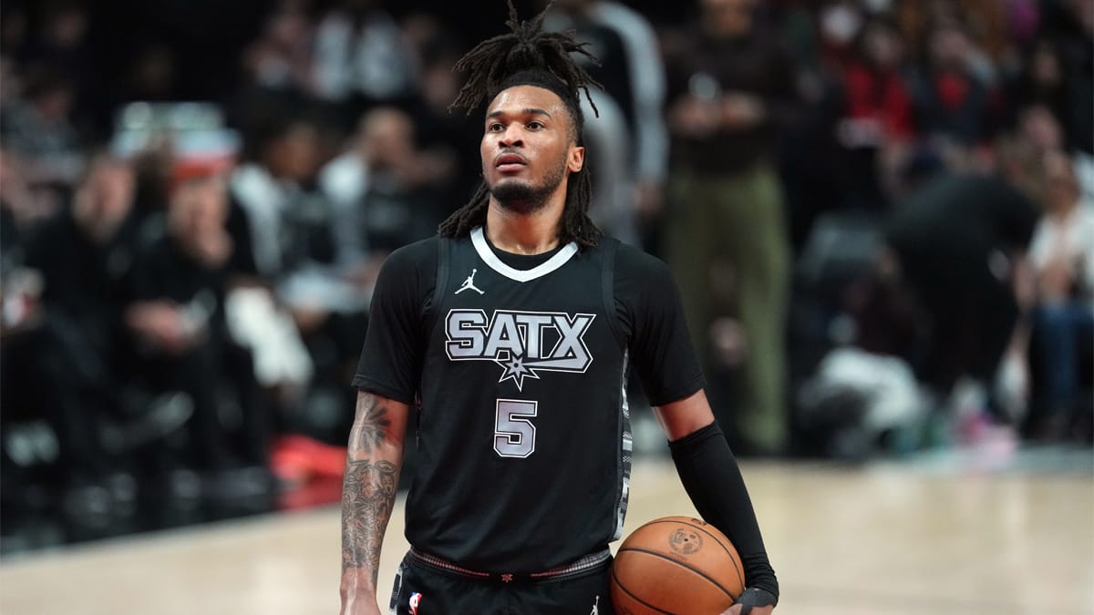 Stephon Castle en un partido de los Spurs
