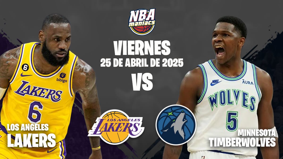 Anthony Edwards y LeBron James, dos de las estrellas del Timberwolves vs Lakers.