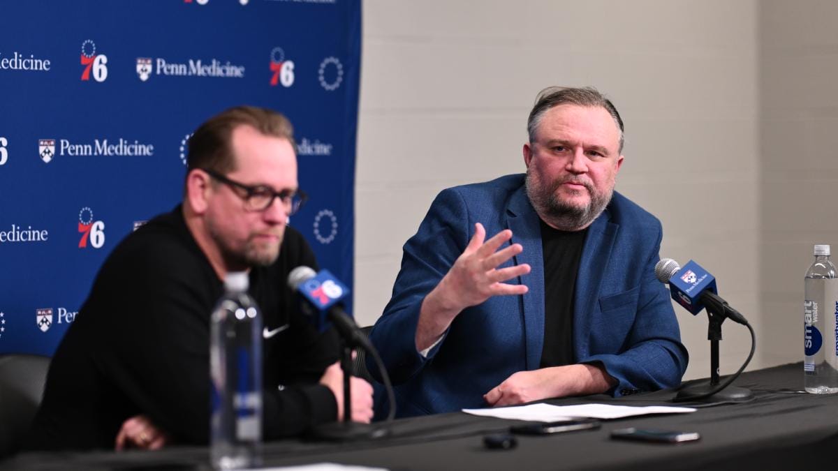 Nick Nurse y Daryl Morey analizan el momento de los Philadelphia Sixers.