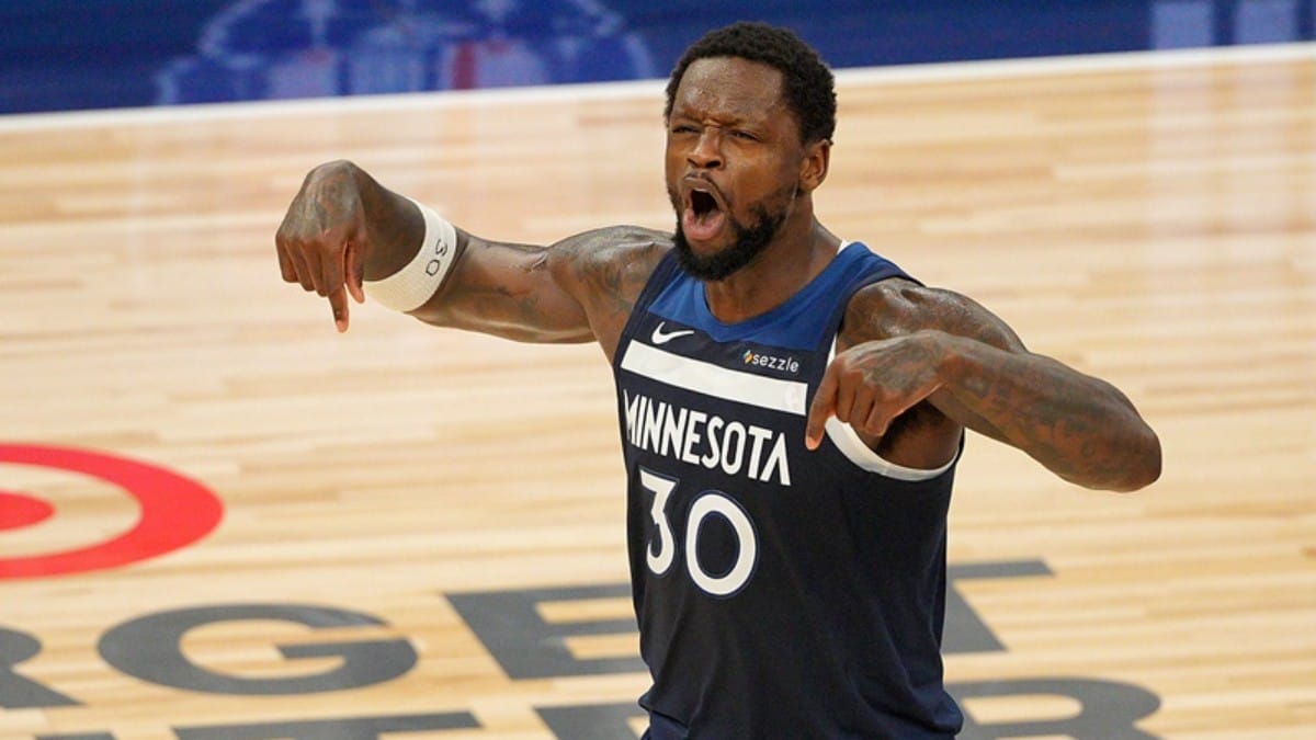Julius Randle, celebrando en el Game 3 ante OKC.