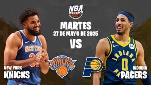 Tyrese Haliburton y Karl-Anthony Towns, dos de las estrellas del Pacers vs Knicks.