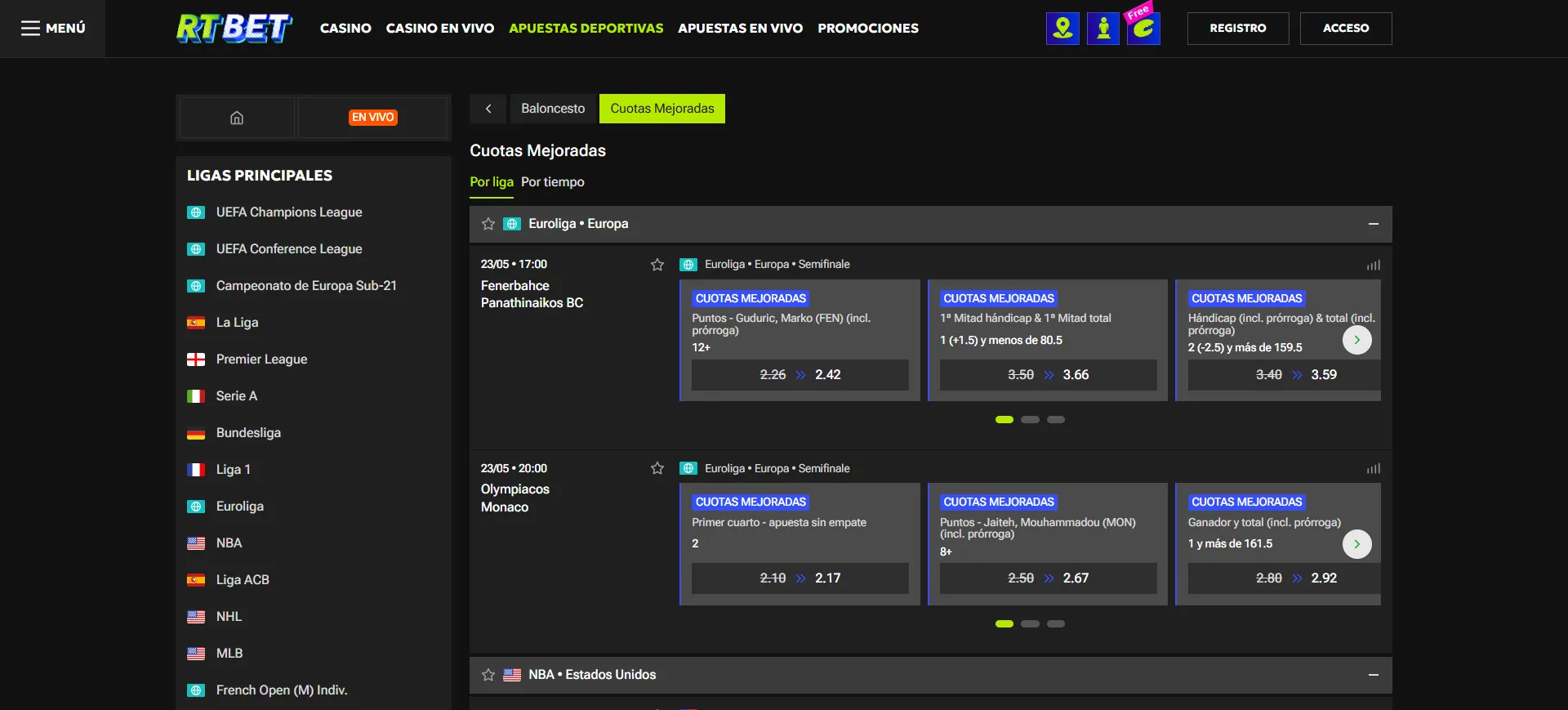 Review de la casa de apuestas RTbet, una de las mejores casas de apuestas con streaming.