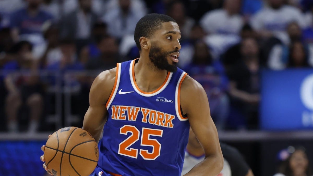 Mikal Bridges, durante un partido de playoffs de la temporada 2024-25.