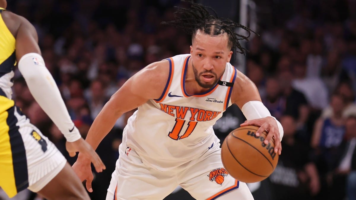 Jalen Brunson, durante el Game 2 de playoffs ante los Pacers.