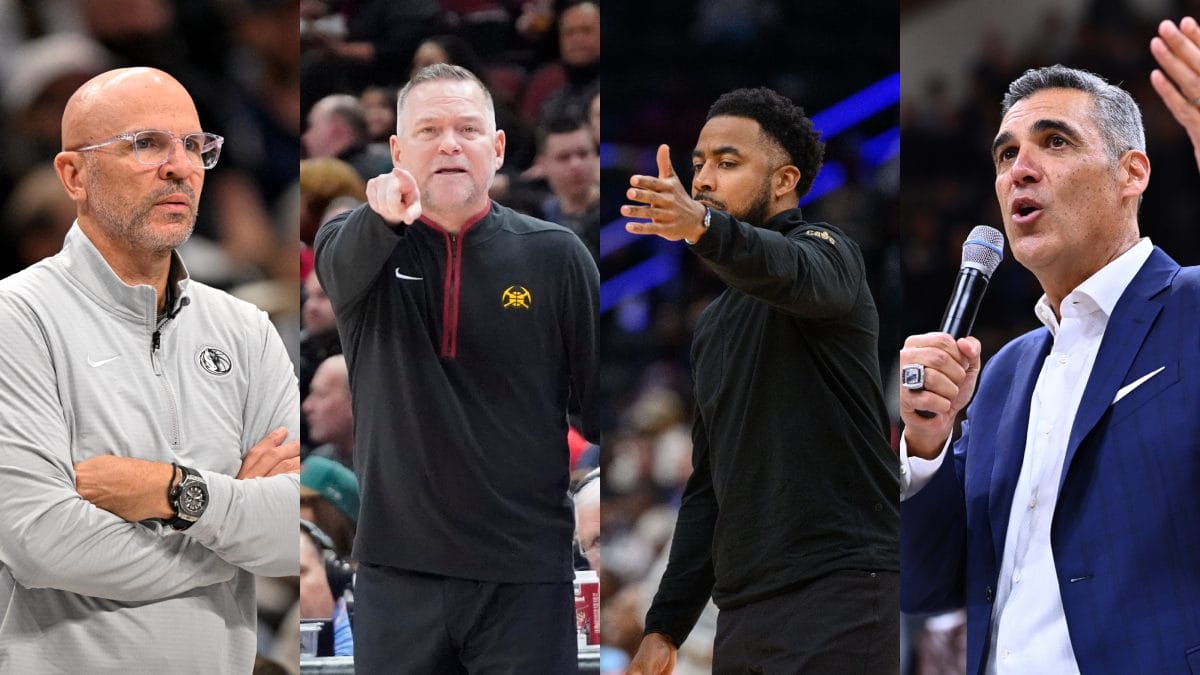 Kidd, Malone, Bryant y Wright suenan para el banquillo de los Knicks.