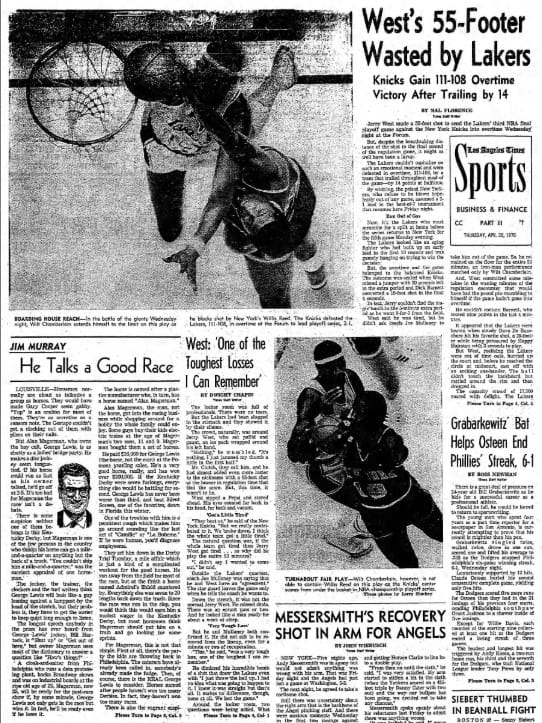 Dentro de las Finales: Jerry West y un tiro sin importancia
