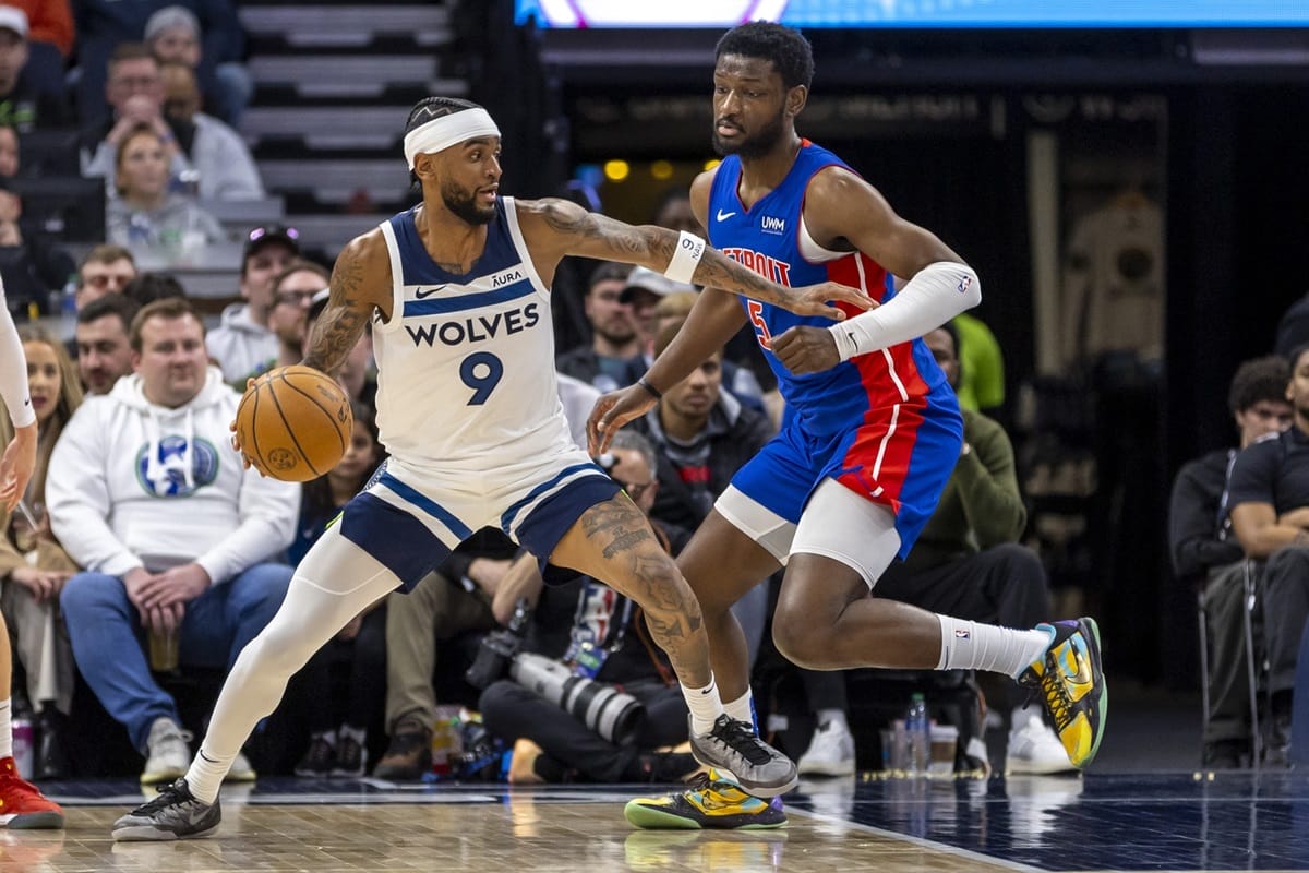 Nickeil Alexander-Walker en un Timberwolves vs Pistons