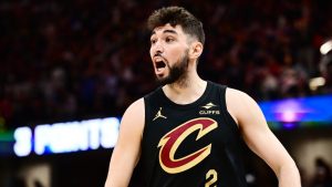 Ty Jerome, durante un partido con los Cleveland Cavaliers.