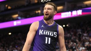 Domantas Sabonis, durante un partido de los Sacramento Kings.