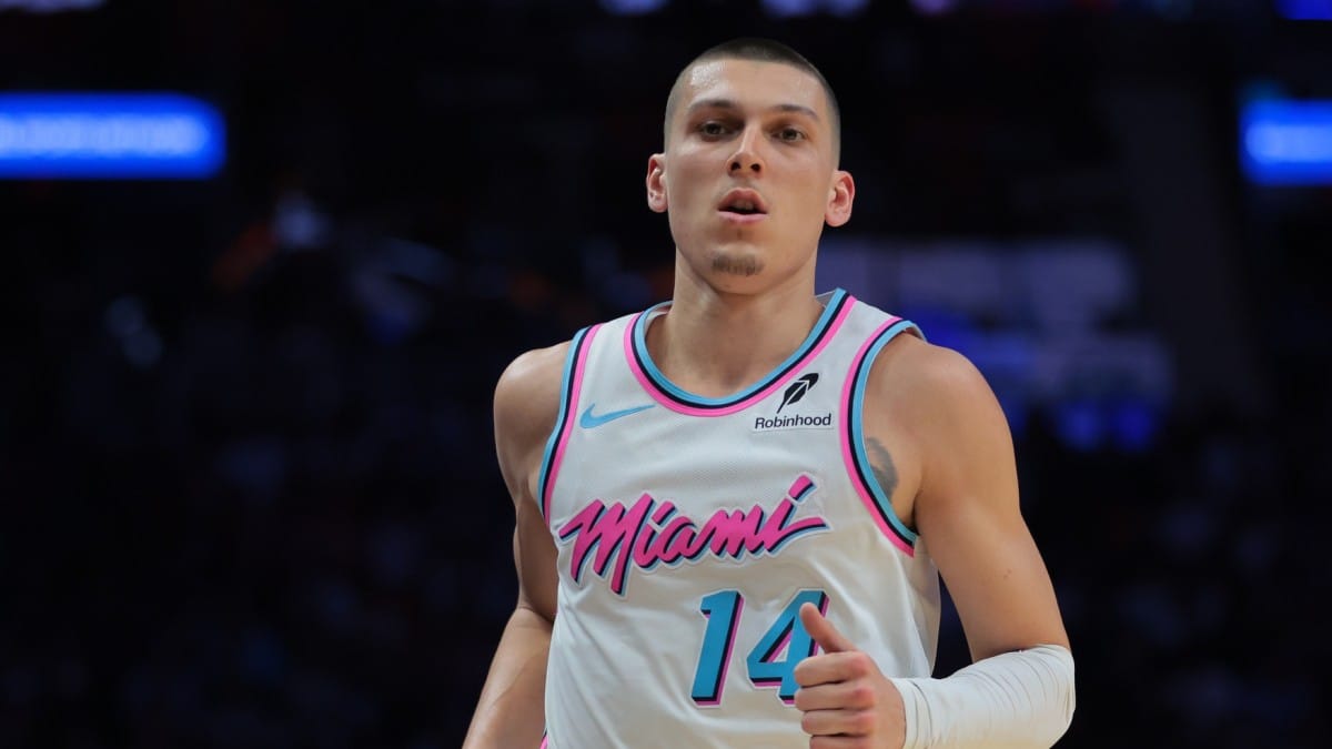 Tyler Herro, durante un partido de los Miami Heat.