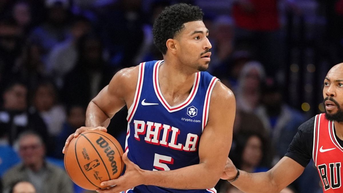 Quentin Grimes, disputando un partido con los Philadlephia 76ers.