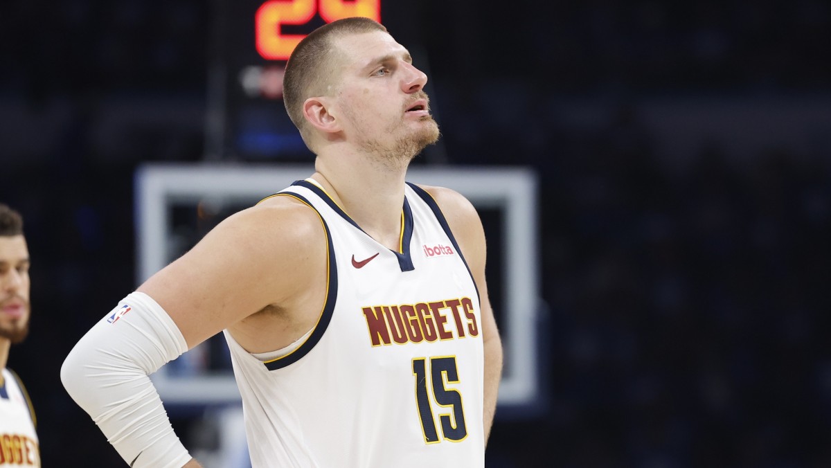 Nikola Jokic, durante un partido de playoffs de los Denver Nuggets.
