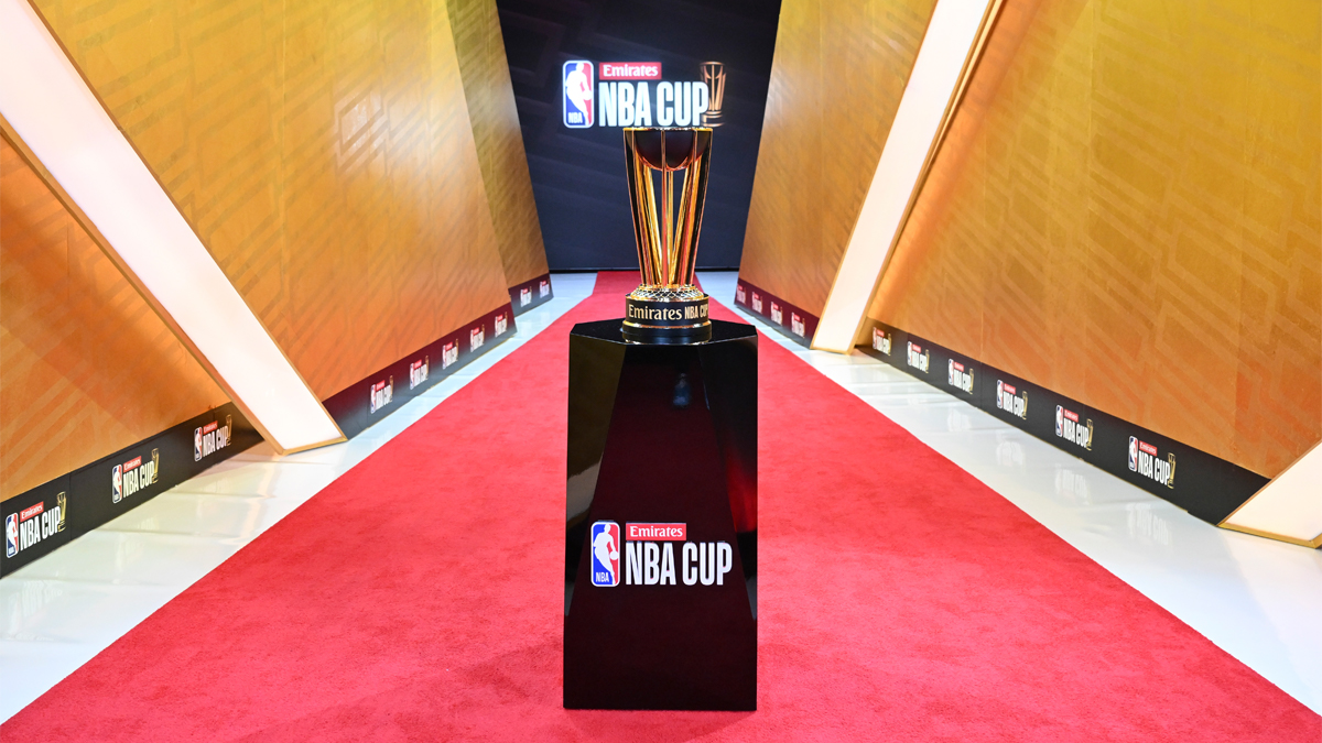 El trofeo de la Copa NBA