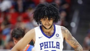Izan Almansa durante su participación en la pasada Summer League.