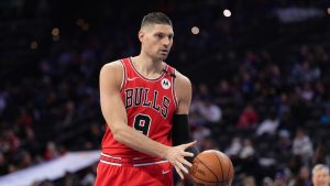 Nikola Vucevic durante un partido con los Chicago Bulls.