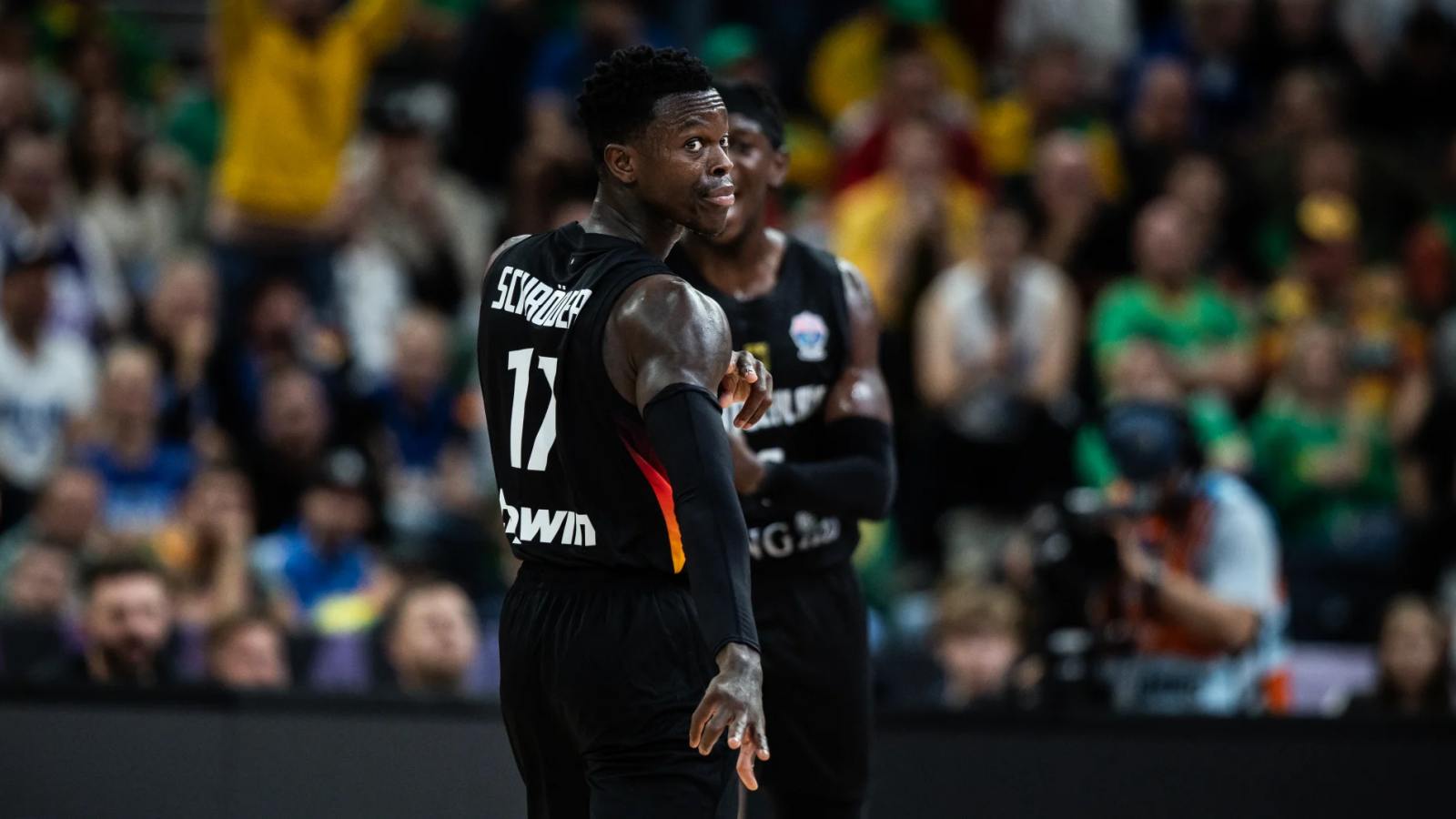 Dennis Schroder, disputando el Eurobasket con Alemania.