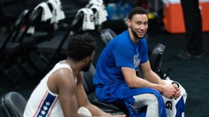 Ben Simmons y Joel Embiid durante su etapa como compañeros.