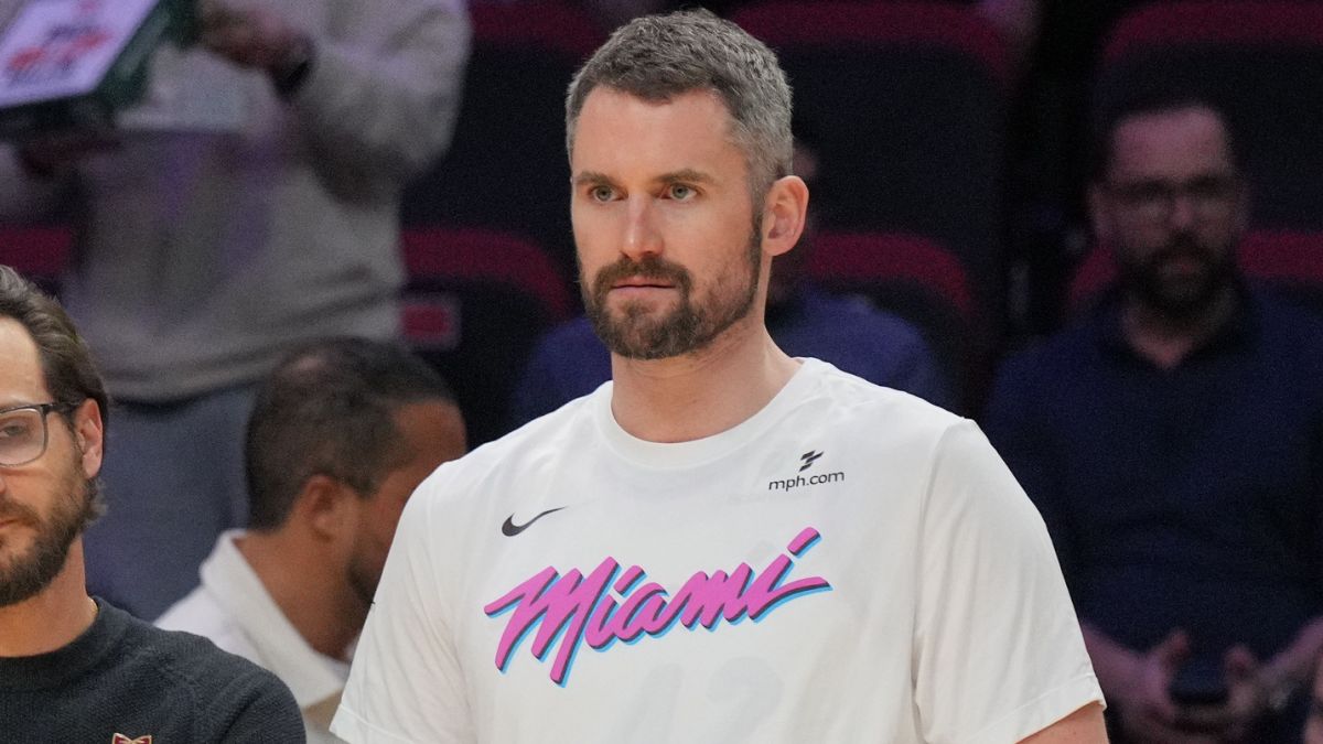 Kevin Love, durante un partido de los Miami Heat.