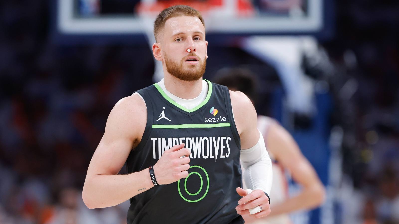 Donte DiVincenzo, disputando un partido de playoffs con los Minnesota Timberwolves.