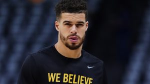 Michael Porter Jr., antes de la disputa de un partido con los Denver Nuggets.