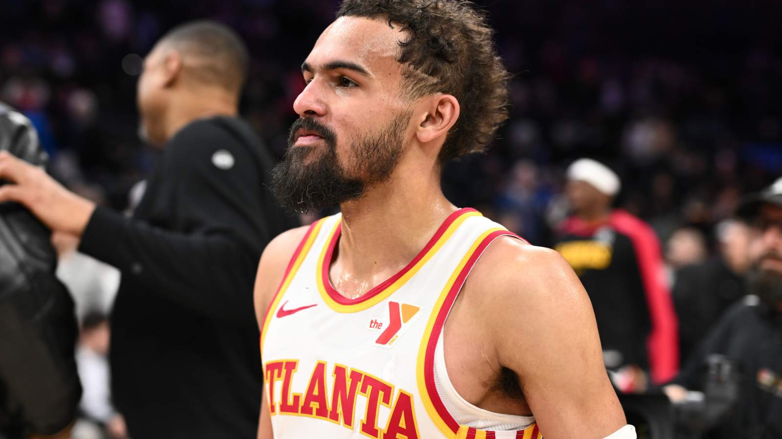 Trae Young, durante un partido con los Atlanta Hawks.