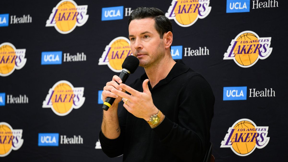J.J. Redick, durante la rueda de prensa previa a la pretemporada con Lakers.