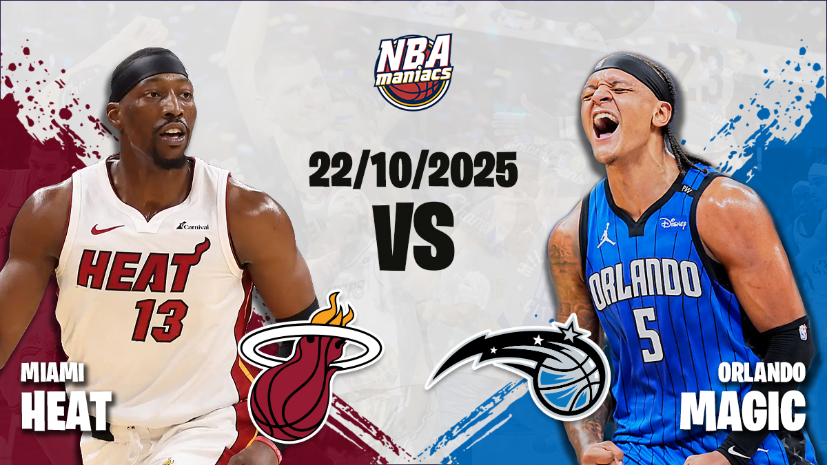 Imagen de la previa entre Orlando Magic y Miami Heat.