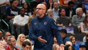 Jason Kidd durante un partido de los Dallas Mavericks.