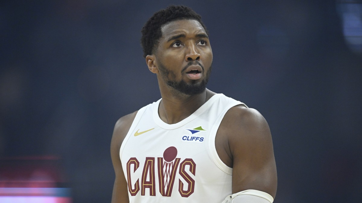 Donovan Mitchell, disputando un partido con los Cleveland Cavaliers.