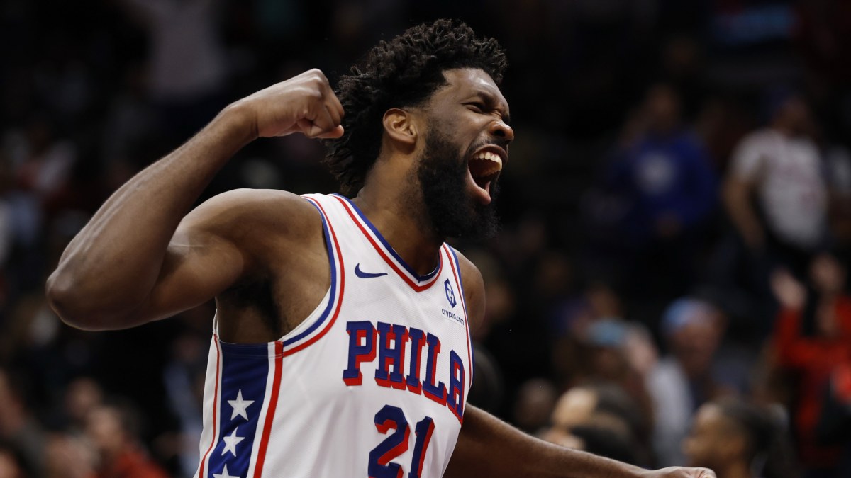 Joel Embiid, durante el partido disputado con Philadelphia 76ers en cancha de los Wizards.