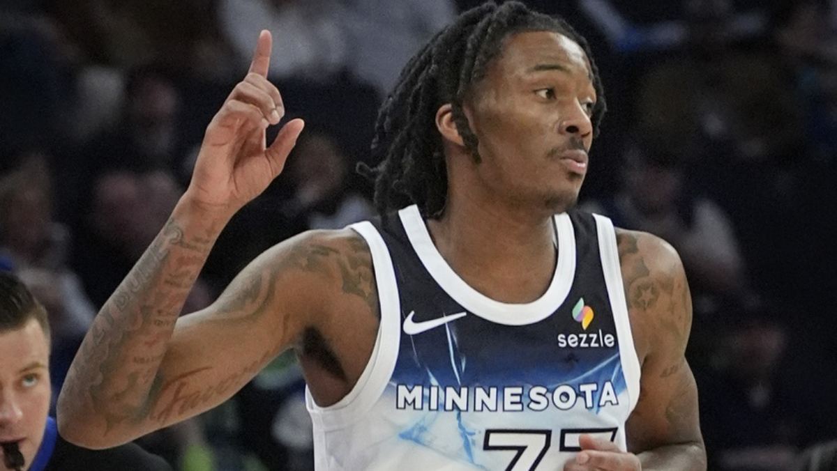 Bones Hyland, durante un partido con los Minnesota Timberwolves.