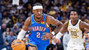 Shai Gilgeous-Alexander, durante un partido contra los Indiana Pacers.