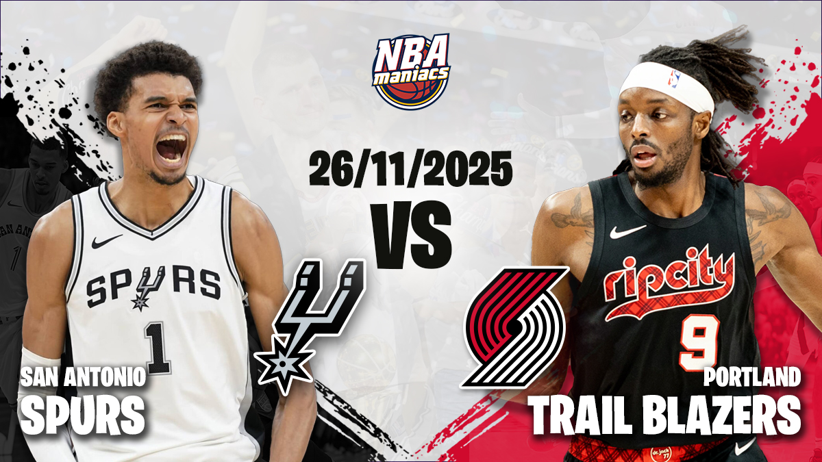 Previa Blazers vs Spurs 26 noviembre 2025.