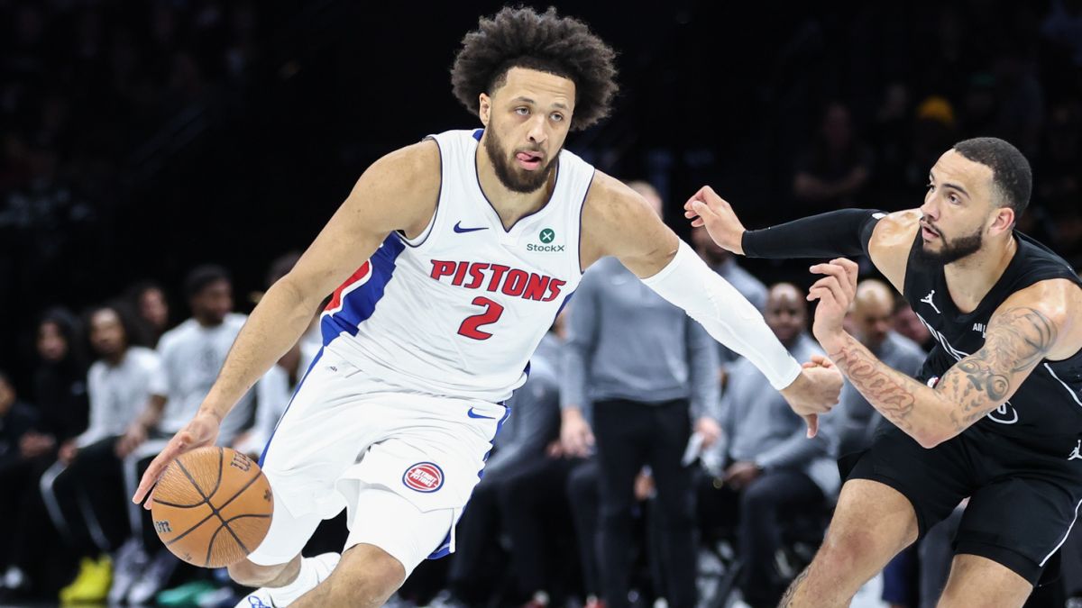 Cade Cunningham, durante el partido contra Brooklyn Nets.