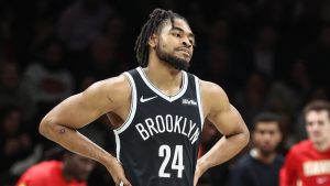 Cam Thomas, durante un partido con los Brooklyn Nets.