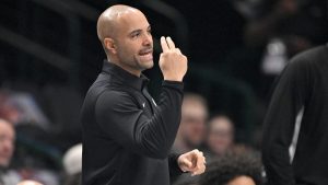 Jordi Fernández, durante un partido de los Brooklyn Nets.
