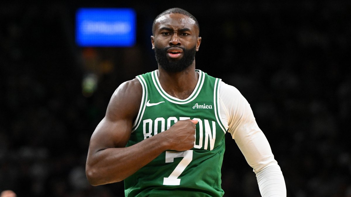 Jaylen Brown, durante el partido contra New York Knicks.
