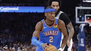 Shai Gilgeous-Alexander, durante el último partido contra los San Antonio Spurs.