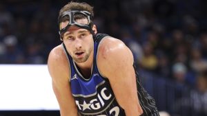 Franz Wagner, disputando un partido con los Orlando Magic.