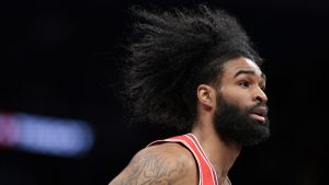 Coby White en un partido con los Chicago Bulls.