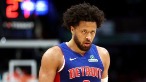 Cade Cunningham durante un partido de los Detroit Pistons.
