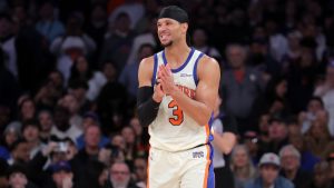 Josh Hart durante un partido de los Knicks