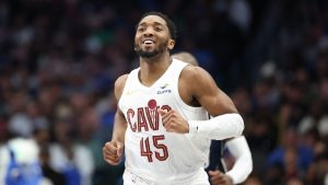 Donovan Mitchell, disputando un partido de la temporada 2025-26 con los Cleveland Cavaliers.