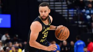 Stephen Curry, durante un partido con los Golden State Warriors.