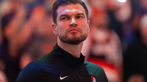 Tiago Splitter, durante un partido dirigiendo a los Portland Trail Blazers.