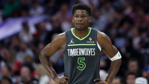 Anthony Edwards, disputando un partido con los Minnesota Timberwolves.