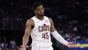 Donovan Mitchell, durante el Game 7 de las finales del Este contra Detroit Pistons.