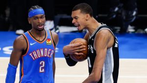 Victor Wembanyama, durante el game 1 ante los Oklahoma City Thunder.
