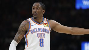 Jalen Williams, disputando un partido con los Oklahoma City Thunder.