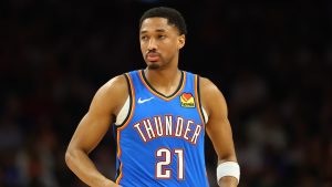 Aaron Wiggins, durante un partido con los Oklahoma City Thunder.